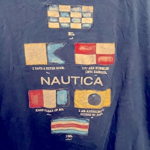 Blue vintage nautica short sleeve t-shirt